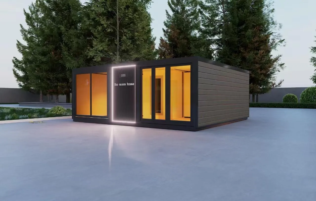 Maison modulaire 20 pieds éclairée