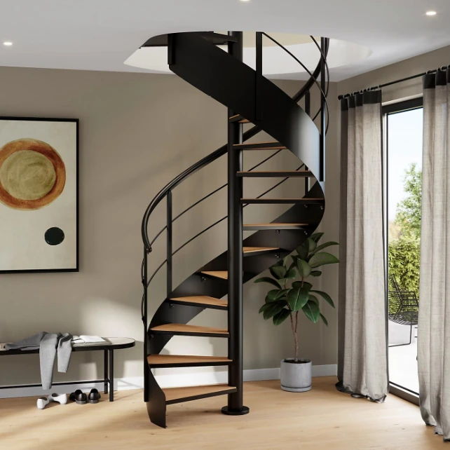 Escalier colimaçon pour maison modulaire