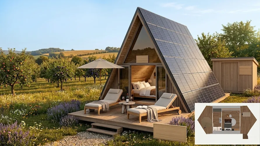 Chalet A-frame KL Horizon en campagne