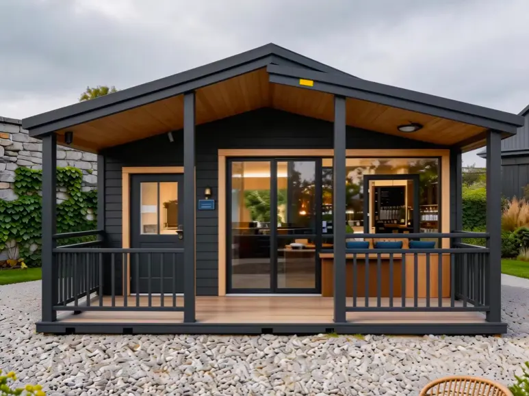Maison modulaire 20 FT en situation avec environnement