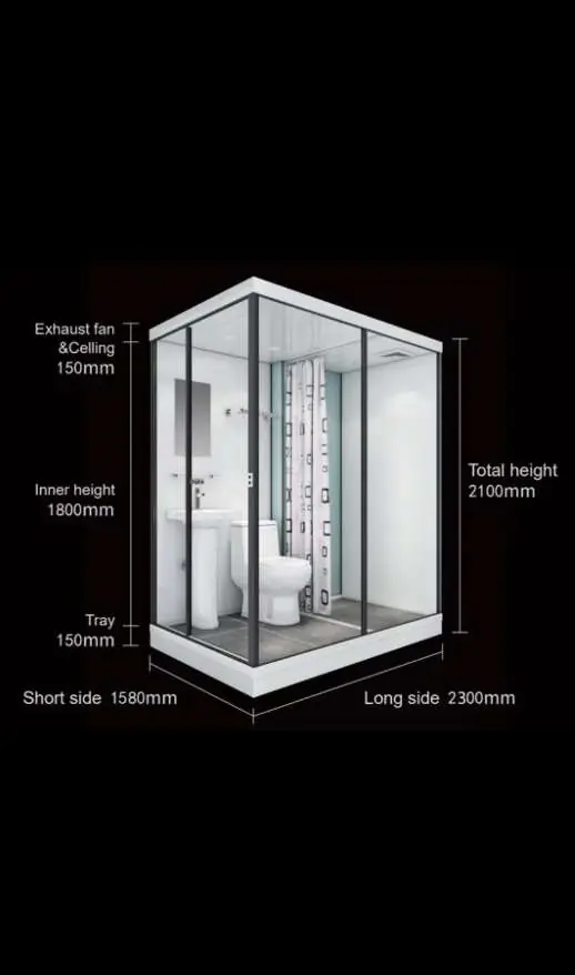 Cabine douche WC tout-en-un